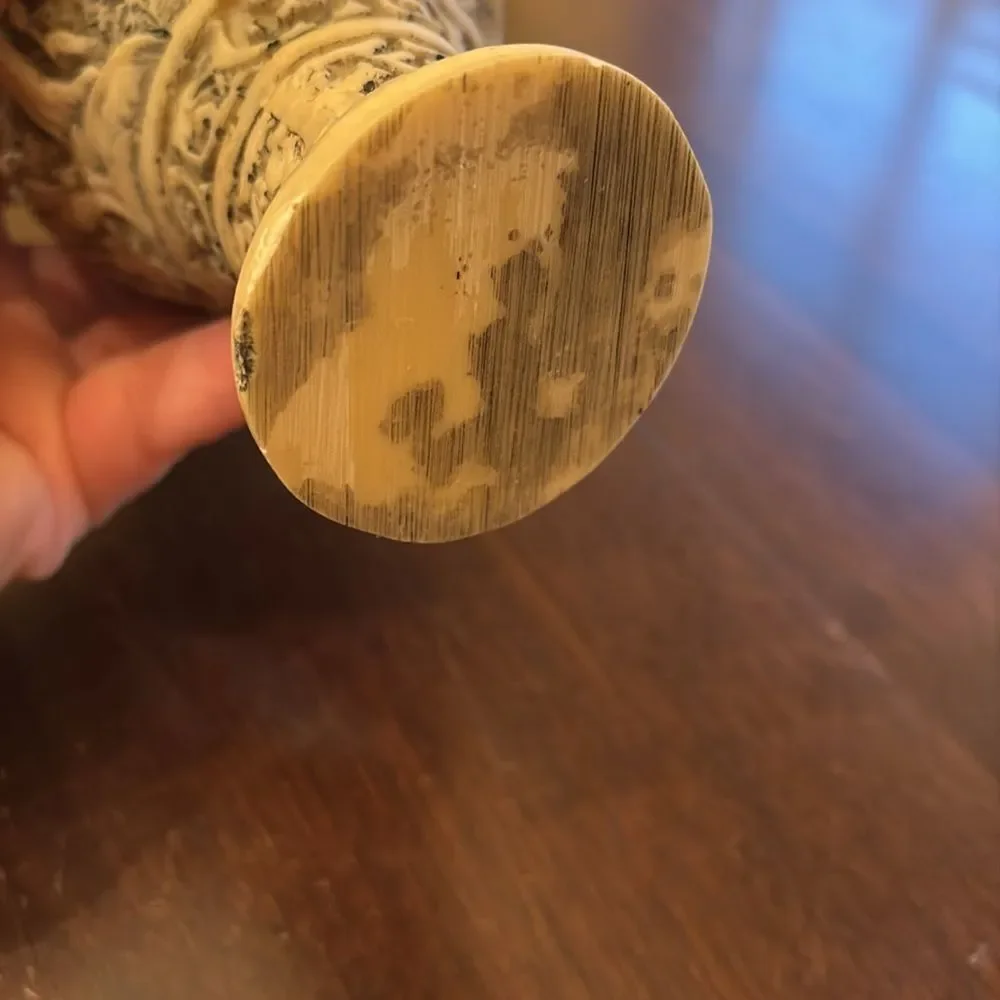 Carved candle holder